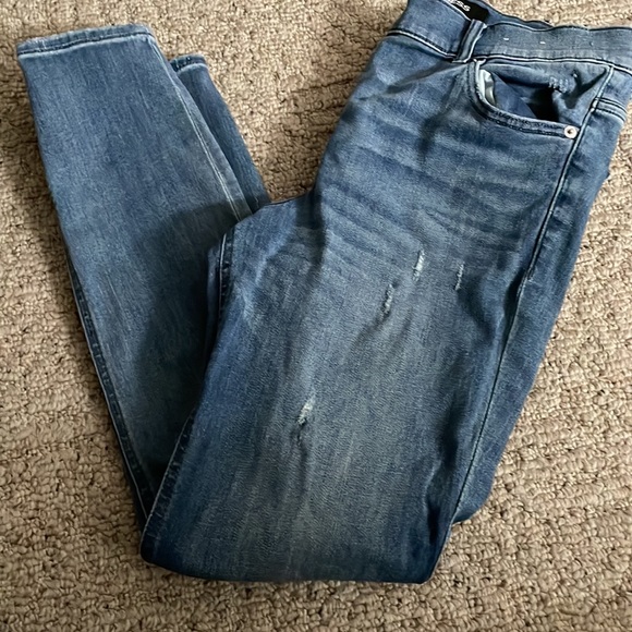 Women Express High Rise Distressed Ripped Stretch Ankle Legging Skinny Jeans - Picture 9 of 9